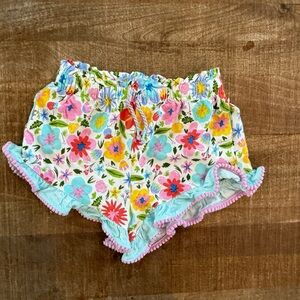 Matilda Jane Floral Diaper Cover with Pink Ruffle